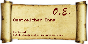 Oestreicher Enna névjegykártya